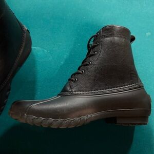 London Fog Men's Black Waterproof Lace-Up Rain & Snow Boots